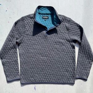 Men's Bonobos Sweater Gray Pullover M Button Normcore Golf Preppy Casual 1/4